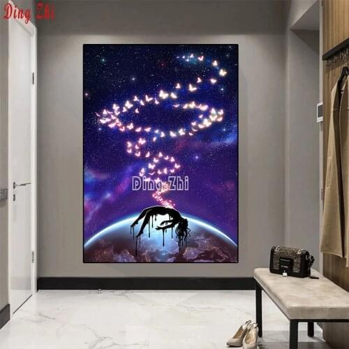 Diamond Painting Cartoon Moon Fantasy Butterfly Full Square Round Girl Diamond Embroidery Mosaic 5D DIY Home Decor Explosion New