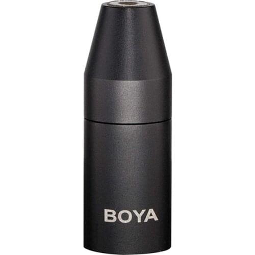 BOYA By 35C-Xlr 3.5mm (Trs) Mini-Jack Female Microphone Adapter To 3-Pin Xlr Male Connector For Camcorder Mixer Camera Audio Rec