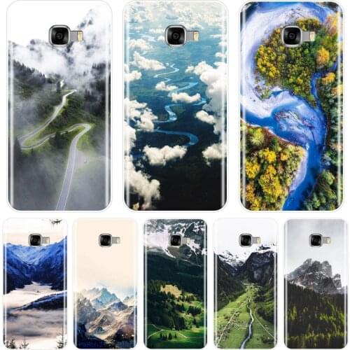 Mountain Travel Cloud Green Blue Phone Case For Samsung Galaxy C5 C7 C8 Soft Silicone Back Cover For Samsung Galaxy C9 C7 C5 Pro