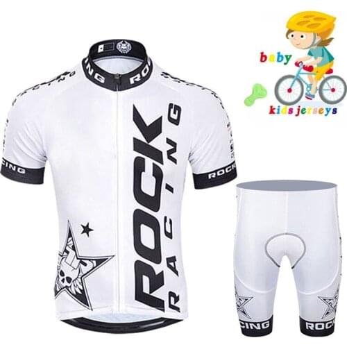 2020 Rock childrens bicycle cycling suit suit women short sleeve bike shirt boy bike clothes clothing sportswear Ropa Ciclismo