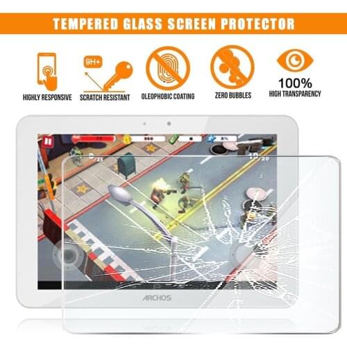 For ARCHOS 101 Platinum Tablet Tempered Glass Screen Protector 9H Premium Scratch Resistant Anti-fingerprint Film Cover