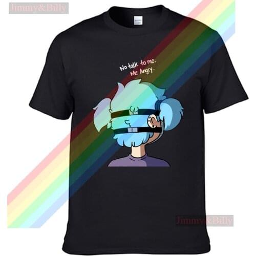 Sally Face No Taik To Me Me Angrt White Logo Men Women Summer 100% Cotton Tees Male Newest Top Popular Normal Tee Shirts Unisex