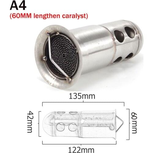 60mm diameter Motorcycle Exhaust Muffler Catalyst Adjustable DB Killer Silencer Noise Sound Eliminator 60mm DB killer silencer