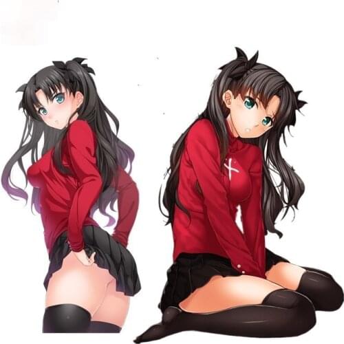 Personality Fate Stay Night Tohsaka Rin Anime Girl Car Stickers Road Bike Decal Good Quality Waterproof Sun Protection Anti-UV