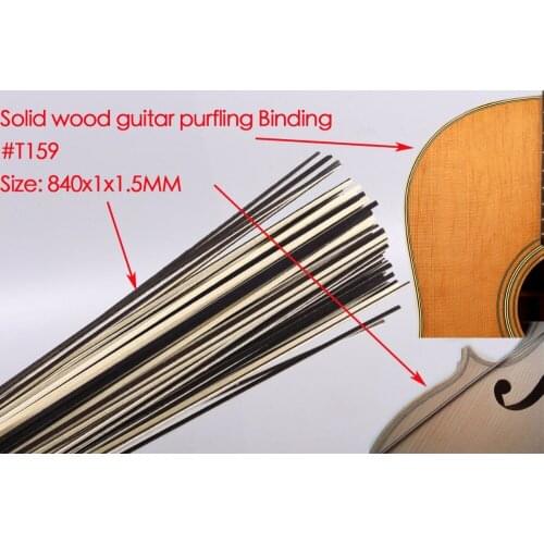 Guitar Strip Wood Purfling Binding Guitar Body Parts Inlay 840x1x1.5mm 159# 20 pcs