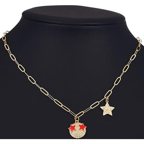 ZHINI Fashion Smiley Face Crystal Female Short Necklace Clavicle Chain Statement Necklace for Girl Wedding Jewelry 2021 collares