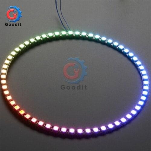 Wireless Wifi Control ESP8266 ESP-01 ESP-01S WS2812B 12 16 24 60 LEDs 5050 RGB LED Ring Light LED Adapter Controller for Arduino