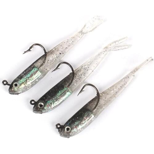 Mounchain 2pcs/set 6g/7cm Lifelike Swimbait Soft Fishing Lure Bait Terminal Tackle Hook
