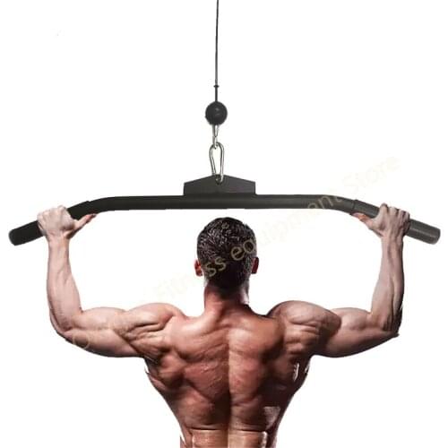 Upgrade Lat Pulldown Bar Attachment For Home Gym Workout Back Muscles Arm Muscles Accessories For DIY Pulley System Max Load 120