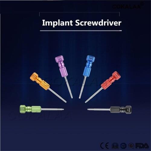 6pcs/set Dental Laboratory Mechanic Implant Screwdriver Micro Screw Driver for Implants Dental Orthodontic Matching Tool