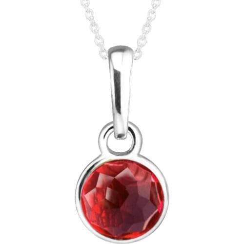 Fits for Pandora Bracelets January Droplet Silver Beads with Garnet 100% 925 Sterling Silver Jewelry DIY Charms Free Shipping