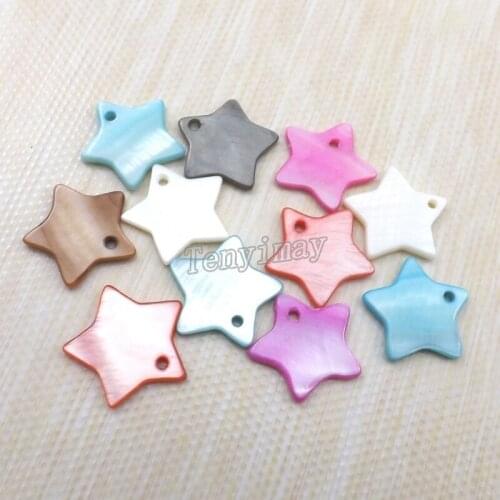 Mixed Colors Star Shell Pendant Fashion Shell Jewelry Findings 100pcs/Lot Free Shipping