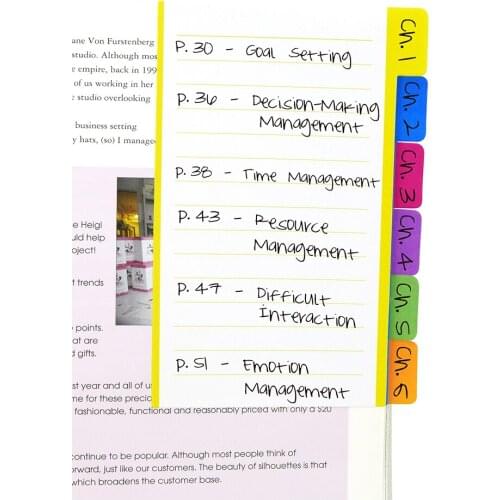 4A Divider Sticky Notes 4 x 6 Inches Lined Stationery Kawaii Memo Pads Planner Cute Sticker Notepad School Supplies 4A 40624