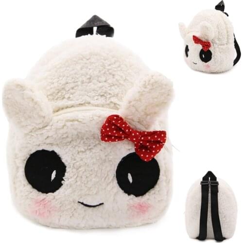 Cute Plush Panda Schoolbag 1-3 Years Old Girl Baby Small Class Backpack Stuffed Kawaii Childrens Bag