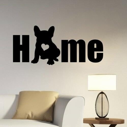 Dog Silhouette Vinyl Wall Decal French Bulldog DIY Wall Sticker Pet Room Decoration Sticker Removeable Wall Art Decals Y122
