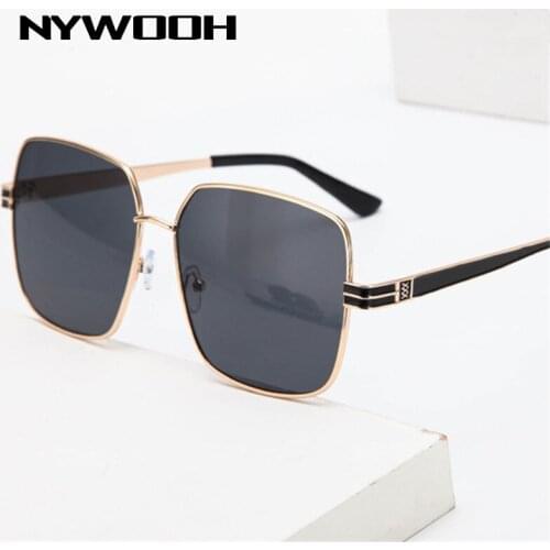 NYWOOH Vintage Metal Steampunk Sunglasses Women Men Retro Square Driving Sun Glasses Female Male Steam Punk Eyewear Goggle