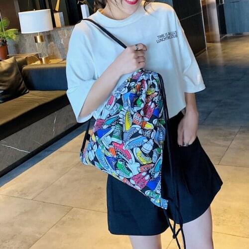 Fashion Portable Drawstring bags Girls Shoes Bags Women Cotton Travel Pouch Storage Clothes handbag High Quality Makeup bags