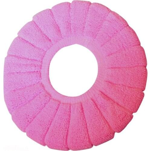 Warm Toilet Seat Cover Bathroom Cushion Pads O-Shaped Comfortable Toilet Seat Mat Washable Bathroom Supplies Random Color