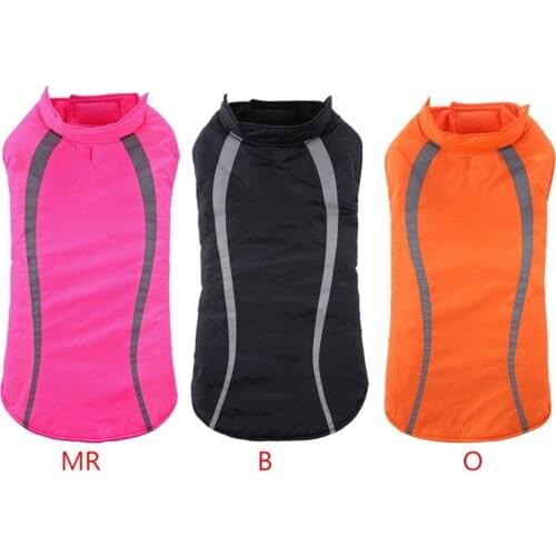 Dog Coat Clothes Thickening Winter Warm Reflective Outdoor Pets Jacket Clothes For Large Dogs Fashion Dogs Accessories