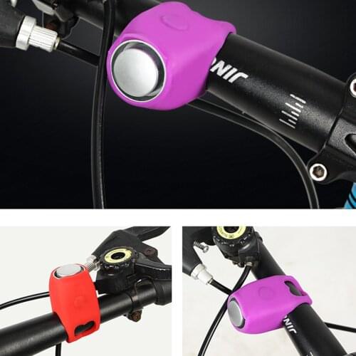 Bicycle Bell Bike Silicone Electric Alarm Ring Portable Mini Cycling Handlebar Bells Loud Warning Alarm Siren Bell Electric Horn