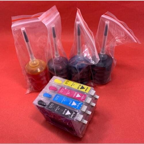 YOTAT T34XL 34XL Refillable Ink Cartridge with ARC chip T3471 T3472 T3473 T3474 for Epson Workforce Pro WF-3725DWF WF-3720DWF