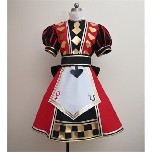 Alice Madness Returns Cosplay Costume Girls Alice Steam Punk Stream Costume Dress Gloves Suit L321