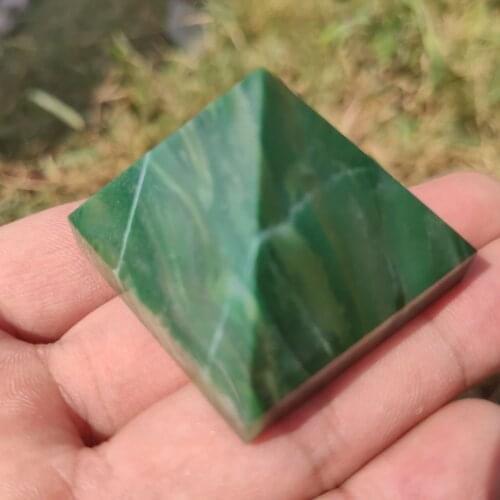 1pcs 40mm Natural African Green Turquoise stone Pyramid obelisk point Healing Reiki stone