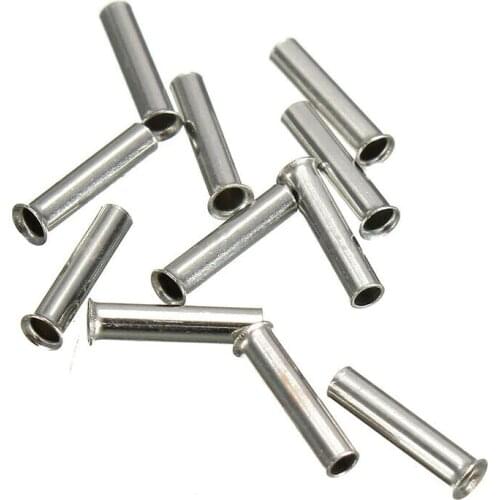 100pcs 0.5mm22-16mm 22-10 AWG Non-Insulated Wire Connector Ferrules Electrical Cable Terminal Copper Bare Tinned Crimp Terminal