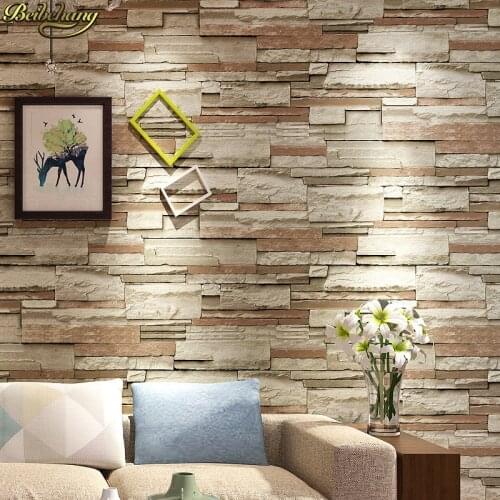 Beibehang 3D stone Brick Pattern wall papers home decor Waterproof Wall Wallpaper roll vinyl flooring wallpapers for living room