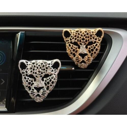 Car Perfume Clip Diamond Tiger Model Fragrance Air Freshener Outlet Auto Interior Decoration Accessory Diffuser Adornment Gifts