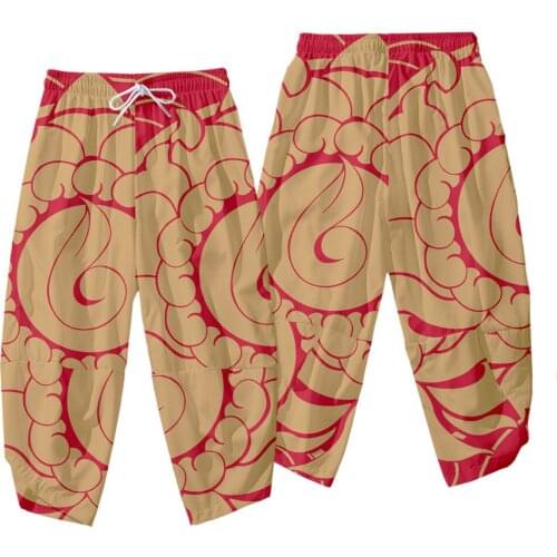 2021 Spring Man Casual Harem Trousers Streetwear Men Printed Pants Loose Elastic Waist Joggers