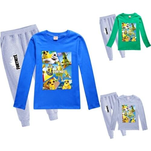 Fortnite Kids Clothes Toddler Boys Cartoon Outfits Baby Girls Spring Autumn Suits 2-16Years Children Clothing