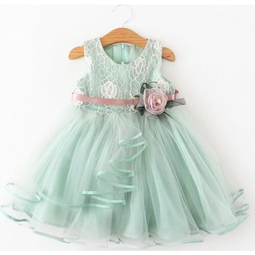 2-6Yrs Kids Dresses for Girls Sleeveless Princess Dress 2021 Summer Party Dress Flower Girls Dress Casual Wear Vestido Infantil