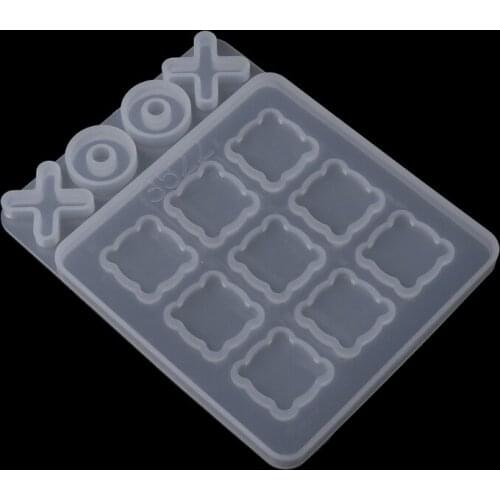 Tic Tac Toe Molds for Resin Casting Small O X Board Game Silicone Mold DIY Craft