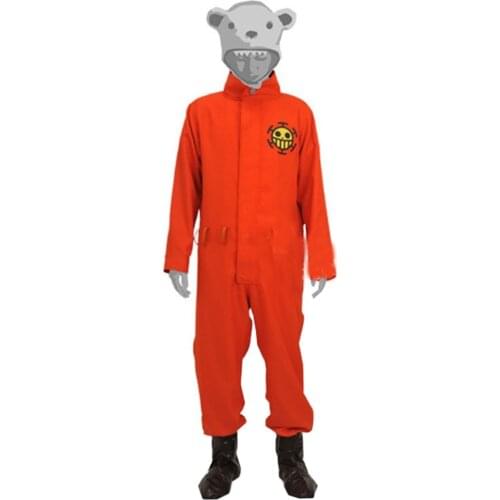 2018 ONE PIECE Bepo Cosplay Costume Anime Custom Made Orange Uniform Custom Made Any Size Two Colors For Choosing
