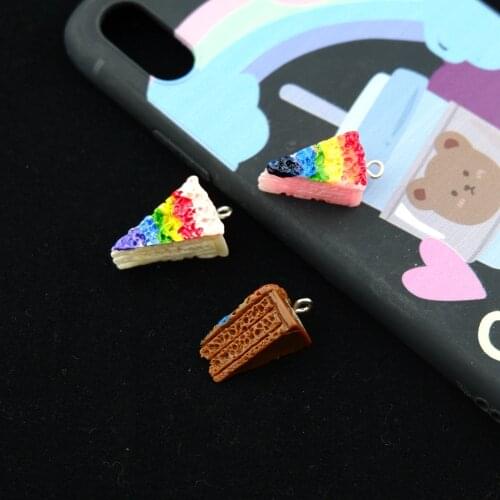 Cute Cake Charms For Bracelets Key Chain Earring Jewelry Making DIY Craft Pendants Handmade Dollhouse