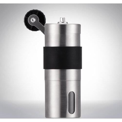 Mini Stainless Steel Coffee Grinder Machine Tools Manual Grinderm Hand Grindstone Beans Millstone Rollers Maker Pressure Silver