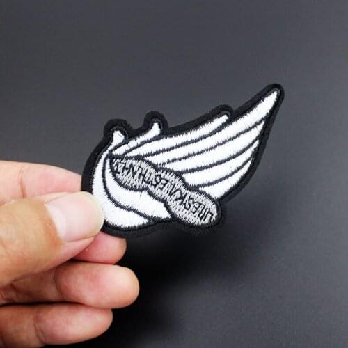 Fashion Size 7.8*5.1 cm Angel wings Patches Iron Stickers Stripe on clothing Badges Embroidered Applique