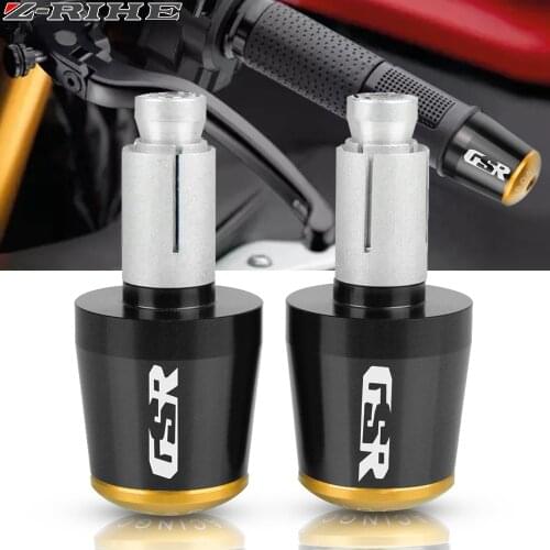 Motorcycle 7/8" 22mm Handlebar Grips End Handle Bar Cap End Plug For Suzuki GSR600 GSR750 GSR400 GSR250/S/F GSR 600 750 400 250