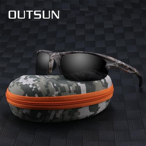 OUTSUN Polarized Sunglasses Men Women UV400 Lens Tr90 Camo Frame For Fishing Sporting Driving Points