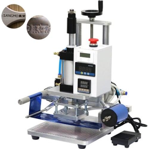 Pneumatic Bronzing Machine Small Hot Press Machine Leather Business Card Hot Stamping ABS PlasticPVC Membrane Pressure Mark Tool