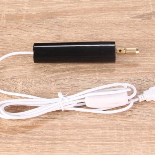 Hand-held Electric Hand Drill with 3pcs Bits Portable Mini USB Wood Circuit Board Plastic Pearl Crystal Glue Punching Equipment