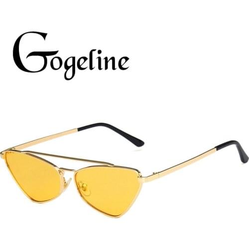 Vintage Cat Eye Sunglasses Women Men UV400 Mirror Metal Double Beam Frame Black Sun Glasses Female Gradient red Ladies Cateyes