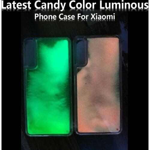 Latest candy color luminous case for xiaomi redmi 6 note 7 5 8 pro Glow in dark Noctilucent coque for xiaomi Mi A2 lite A3 cc9e