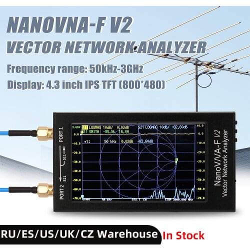 NanoVNA-F V2 4.3 Inch IPS LCD Display Vector Network Analyzer S-A-A-2 Antenna Analyzer Short Wave HF VHF UHF