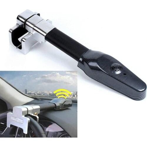 Car Steering Wheel Lock Universal Security Car Anti Theft Safety Alarm Lock Retractable Anti Theft ProtectionT-Locks Locked Car