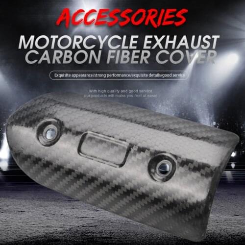 Motorcycle Exhaust Carbon Fiber Protector Moto Universal Spare Parts Muffler Cover Middle Pipe Joint Accessories