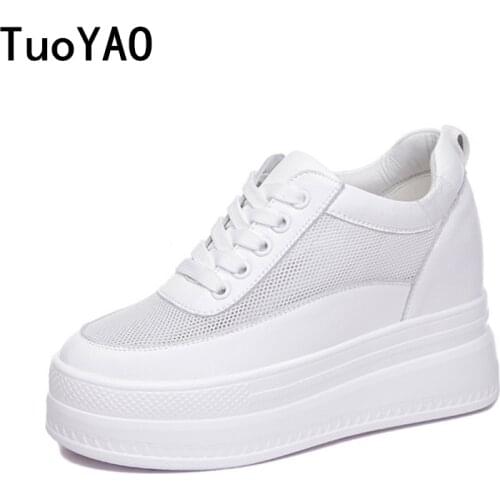 Women Platform Sneakers Summer Stylish Thick Sole Casual Shoes 8CM Breathable Mesh Walking Shoes 2021 Woman Zapatos Mujer New