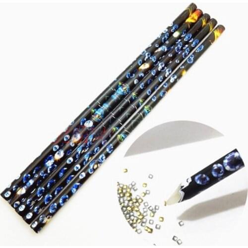 1/2/5/10Pcs Diamond Painting Pen Rhinestones Gems Picking Crystal Wax Pencil Nail Art Pen Dotting Tool Manicure lapiz de cera