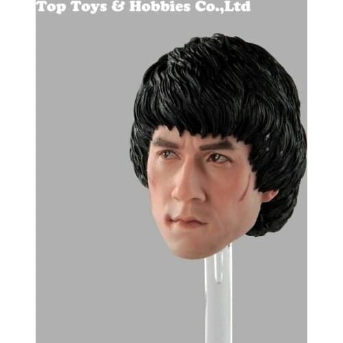 1/6 Scale Injured Man Head Sculpt Model Toys Kung Fu Superstar Jackie Chan Male Head Carving For 12'' Figure Body Doll